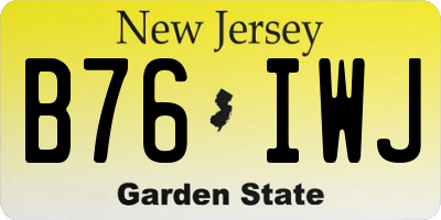 NJ license plate B76IWJ