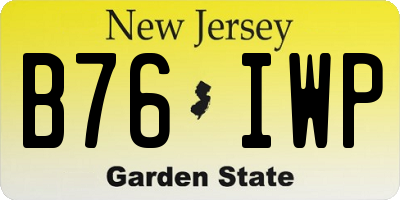 NJ license plate B76IWP