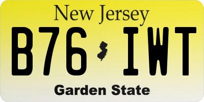 NJ license plate B76IWT