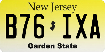 NJ license plate B76IXA