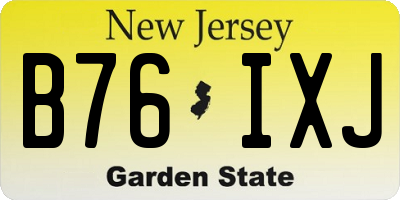 NJ license plate B76IXJ