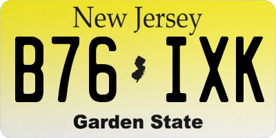 NJ license plate B76IXK