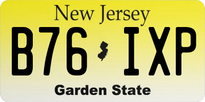NJ license plate B76IXP