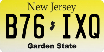 NJ license plate B76IXQ