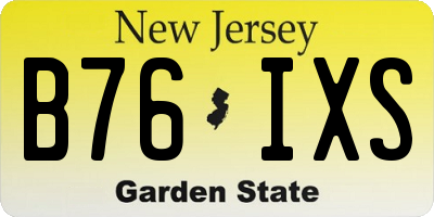 NJ license plate B76IXS