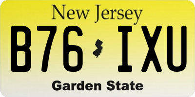 NJ license plate B76IXU