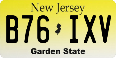 NJ license plate B76IXV