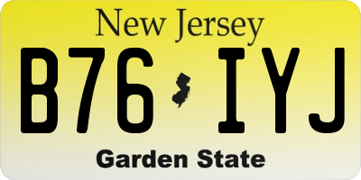 NJ license plate B76IYJ