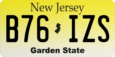 NJ license plate B76IZS
