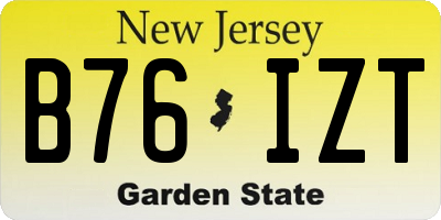 NJ license plate B76IZT