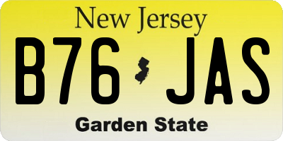 NJ license plate B76JAS