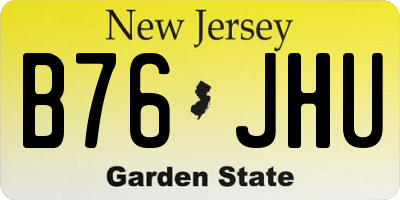 NJ license plate B76JHU
