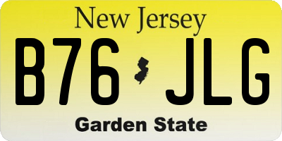 NJ license plate B76JLG