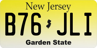NJ license plate B76JLI