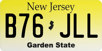 NJ license plate B76JLL