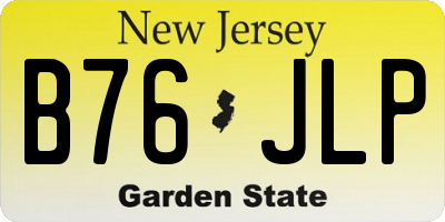NJ license plate B76JLP