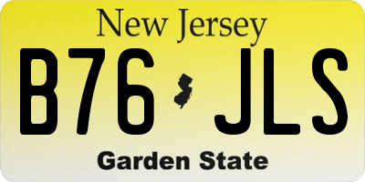 NJ license plate B76JLS