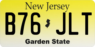 NJ license plate B76JLT