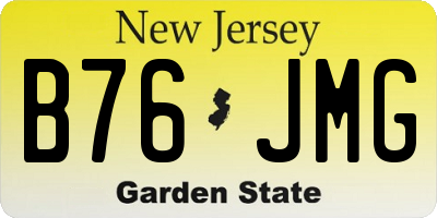 NJ license plate B76JMG