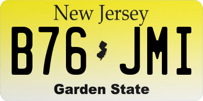 NJ license plate B76JMI