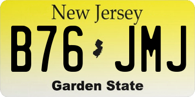 NJ license plate B76JMJ
