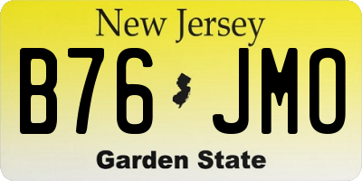 NJ license plate B76JMO