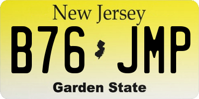 NJ license plate B76JMP