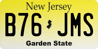 NJ license plate B76JMS