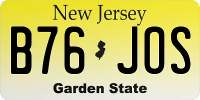 NJ license plate B76JOS