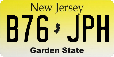 NJ license plate B76JPH