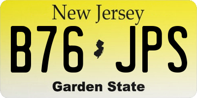 NJ license plate B76JPS