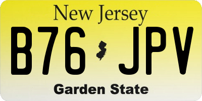 NJ license plate B76JPV