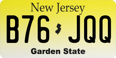 NJ license plate B76JQQ
