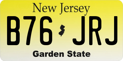 NJ license plate B76JRJ