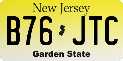 NJ license plate B76JTC