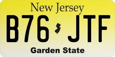 NJ license plate B76JTF