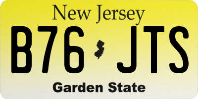 NJ license plate B76JTS