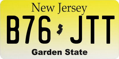 NJ license plate B76JTT
