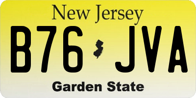 NJ license plate B76JVA