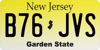 NJ license plate B76JVS