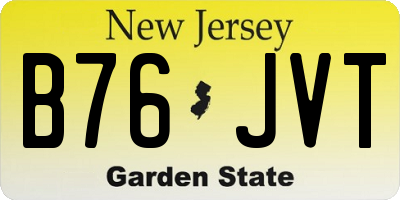 NJ license plate B76JVT