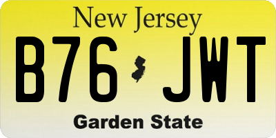 NJ license plate B76JWT