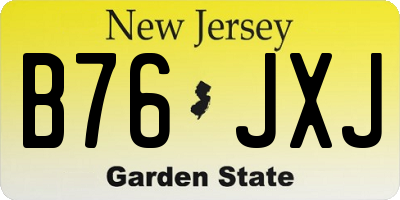 NJ license plate B76JXJ