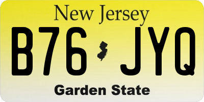 NJ license plate B76JYQ