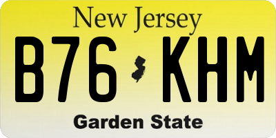 NJ license plate B76KHM