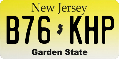 NJ license plate B76KHP