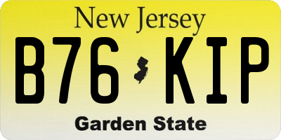 NJ license plate B76KIP