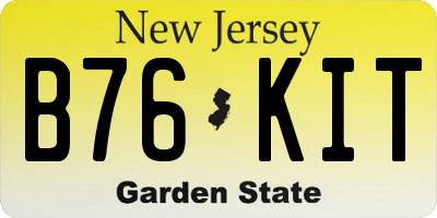 NJ license plate B76KIT