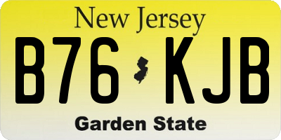 NJ license plate B76KJB