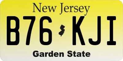 NJ license plate B76KJI
